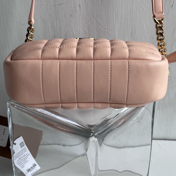 BURBERRY Mini Lola Quilted Leather Camera Bag Peach Pink - Picture 6 of 13